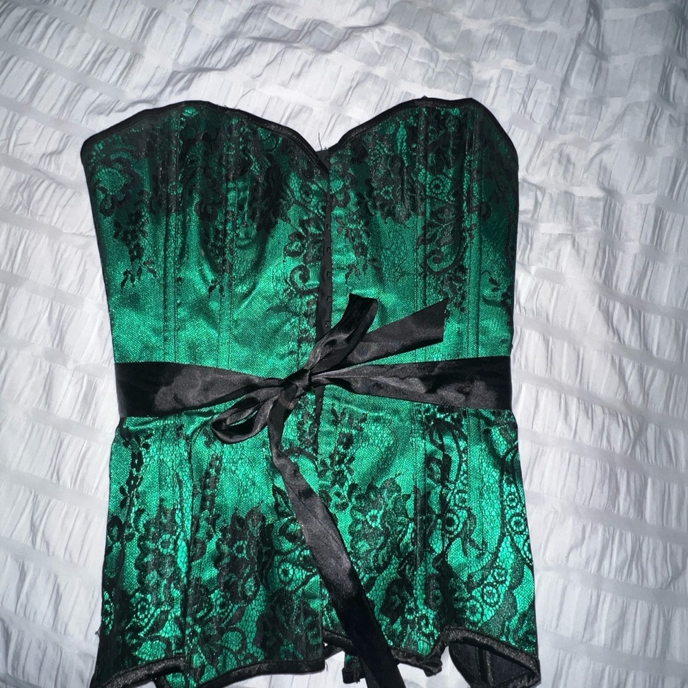 Elegant Green Lace Shapewear Corset